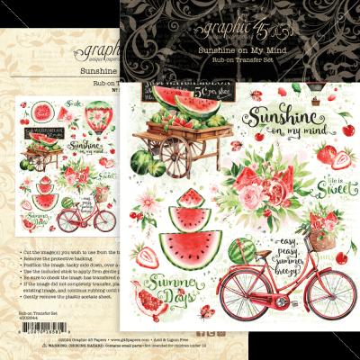 Graphic45 Sunshine on my Mind - Rub-On Transfer Set