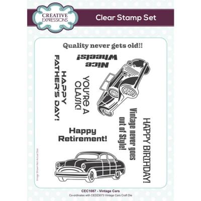 Creative Expressions Stempel - Vintage Cars