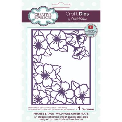 Creative Expressions Sue Wilson Craft Die - Wild Rose Cover Plate