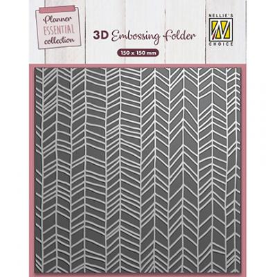 Nellie's Choice 3D Embossing Folder - Chevron