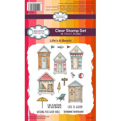 Creative Expressions Jane's Doodles Stempel - Life's A Beach