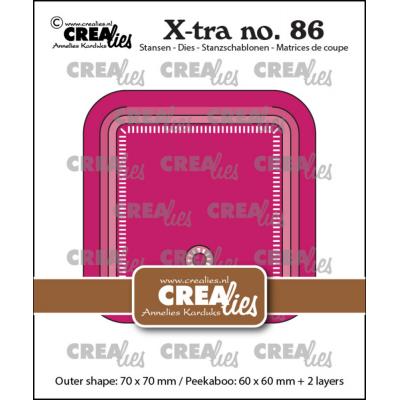 Crealies Cutting Dies - Peekaboo Square with Rounded Corners