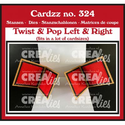 Crealies Cutting Dies - Twist & Pop Left & Right (for Top Folding Cards)