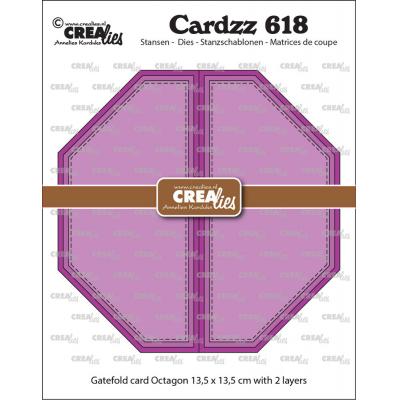Crealies Cutting Dies - Gatefold Card Octagon