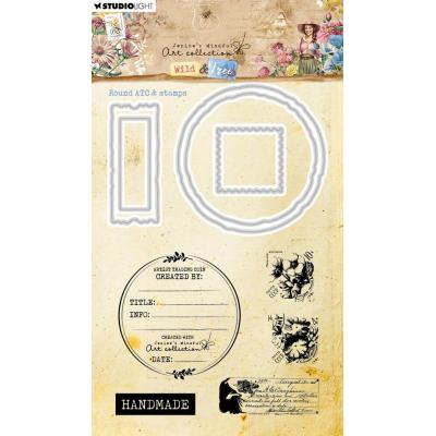 StudioLight Jenine's Mindful Art Collection Wild & Free - Round ATC & Stamps