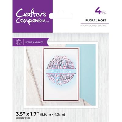 Crafter's Companion Split Space Stamp & Die - Floral Note