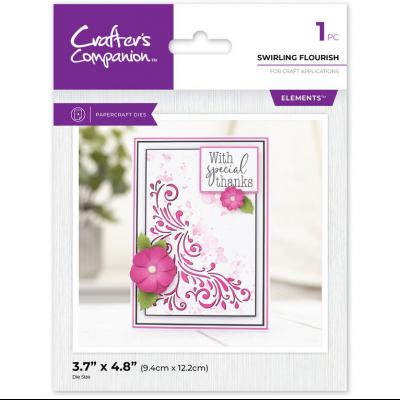 Crafter's Companion Large Flourish Corner Dies - Swirling Flourish