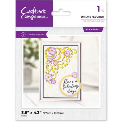Crafter's Companion Large Flourish Corner Dies - Ornate Flourish
