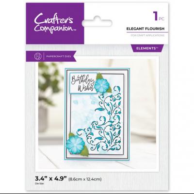 Crafter's Companion Large Flourish Corner Dies - Elegant Flourish