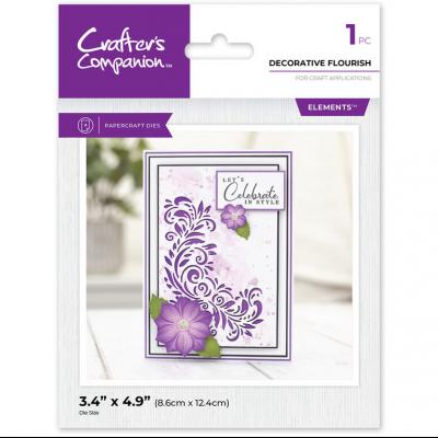 Crafter's Companion Large Flourish Corner Dies - Decorative Flourish