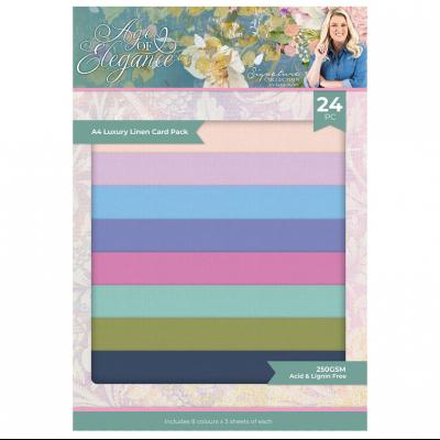 Crafter's Companion Age of Elegance - Luxury Linen Card Pack