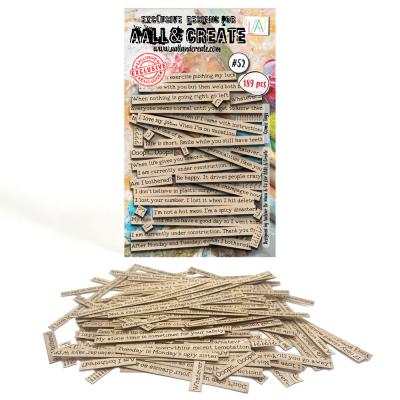 Aall and Create Ephemera Die-Cuts - Comic Tags