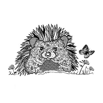 Crafty Individuals Stempel - Happy Hedgehog
