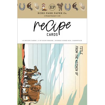 Echo Park - Cowboys Recipe Cards