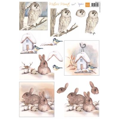 Marianne Design Decoupage Sheet A4 - Mattie's Mooiste 3D Snow Owl