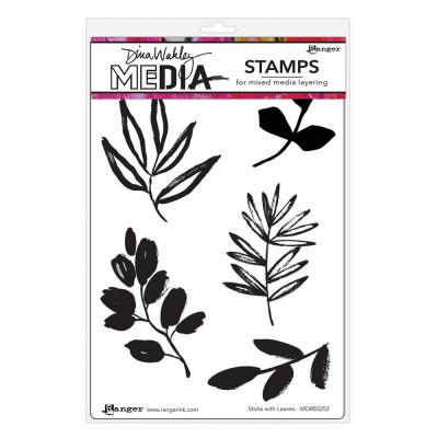 Ranger Dina Wakley Stempel - Sticks with Leaves