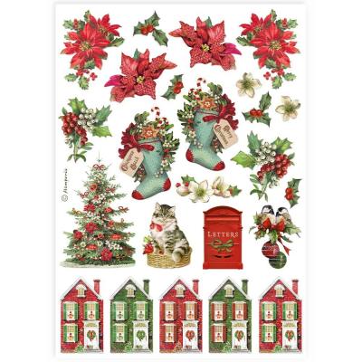 Stamperia Classic Christmas - Socks and Hourses