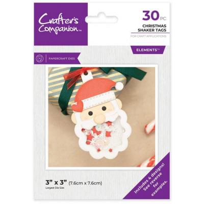 Crafter's Companion Metal Die Elements - Christmas Shaker Tags