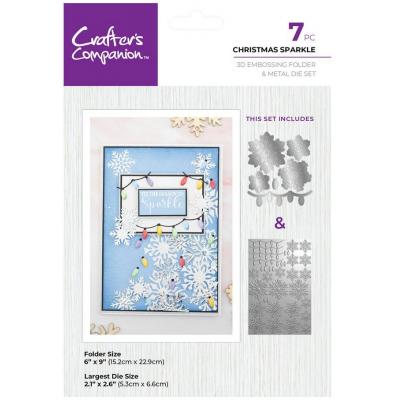 Crafter's Companion 3D Embossing Folder + Dies - Christmas Sparkle