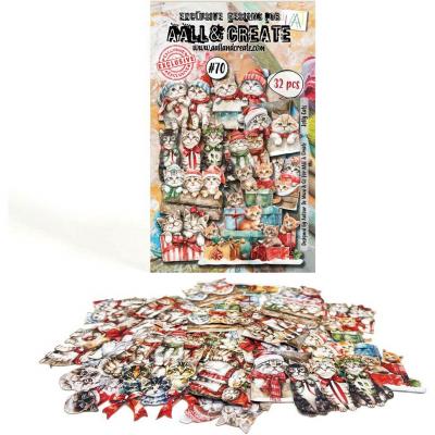 Aall and Create Ephemera Die-Cuts - Jolly Cats