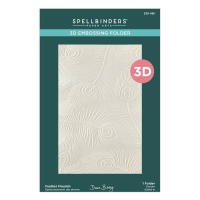 Spellbinders Embossing Folder - Feather Flourish