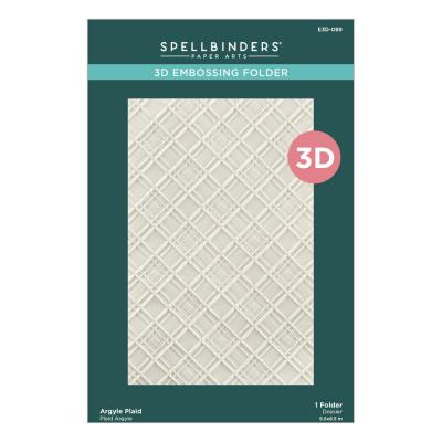 Spellbinders Embossing Folder - Argyle Plaid