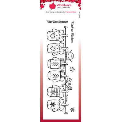 Woodware Stempel - Winter Mittens