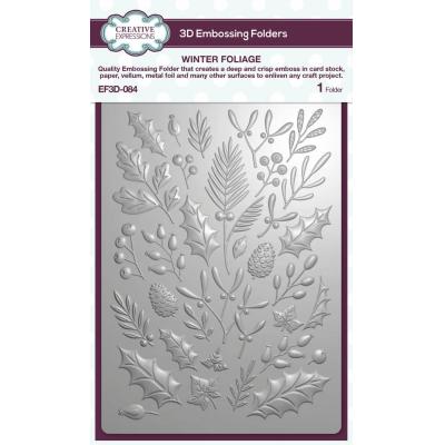 Creative Expressions 3D Embossing Folder - Winter Foliage