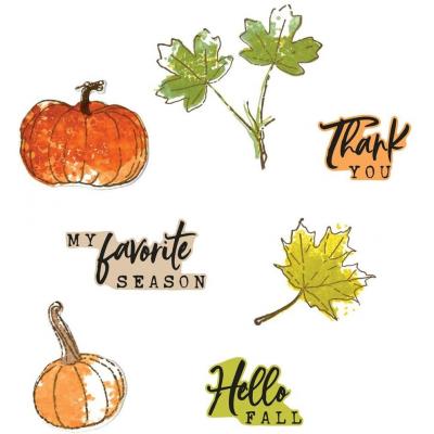 Sizzix 49 and Market Framelits Dies - Pencil Line Harvest