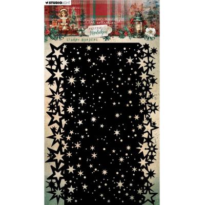 StudioLight Festive Nostalgia Stencil - Starry Borders