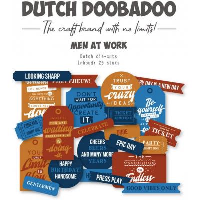 Dutch Doobadoo Die Cuts - Men at Work Labels