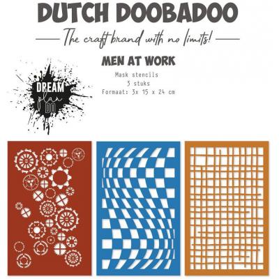 Dutch Doobadoo Stencil - Men at Work