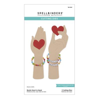 Spellbinders Etched Dies - Bestie Heart in Hand