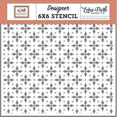Echo Park Family Stencil - Geometric Flower