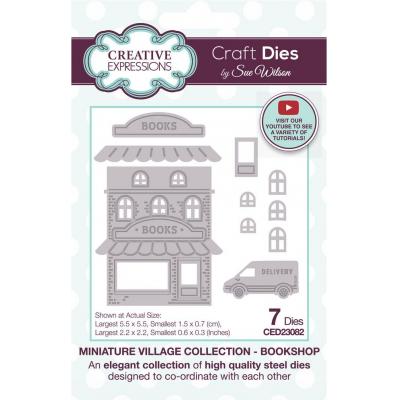 Creative Expressions By Sue Wilson Craft Dies - Miniature Village Bookshop