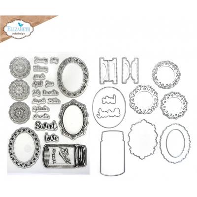 lizabeth Craft Designs Whispers of Nature Stamp & Dies - Small Doilies & Tabs
