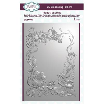 Creative Expressions 3D Embossing Folder - Ribbon Blooms