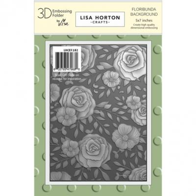 Lisa Horton Crafts 3D Embossing Folder - Floribunda Background