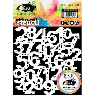Visible Image Stencil - Glitch Numbers