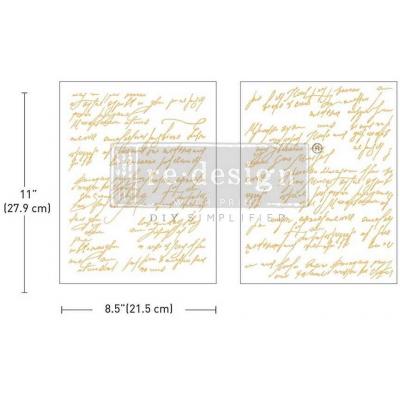 Prima Marketing Re-Design Middy Foil Transfers -  Kacha Shimmering Script
