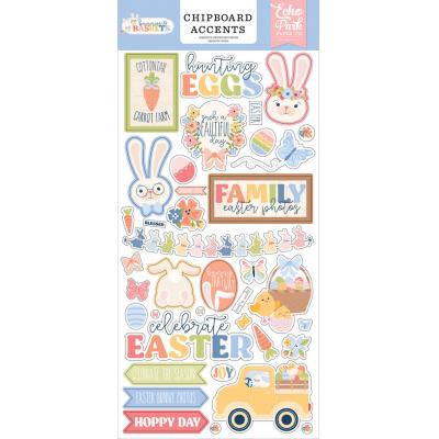 Echo Park Bunnies And Baskets - Chipboard Accents