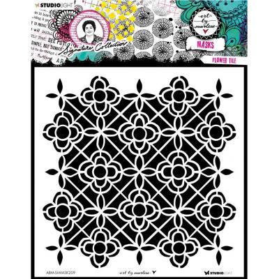 StudioLight Art By Marlene Stencils - Flower Tile