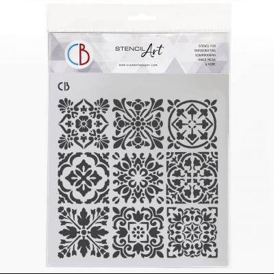 Ciao Bella Texture Stencil - Tiles Palette