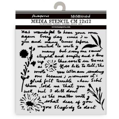 Stamperia Thick Stencil - Writings Pattern