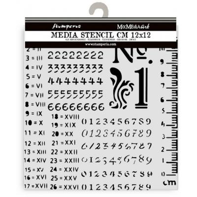 Stamperia Thick Stencil - Numbers Pattern