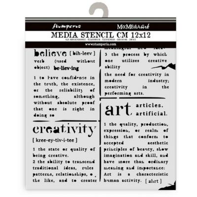 Stamperia Thick Stencil - Dictionary