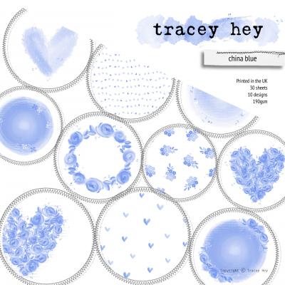 Tracey Hey Paper Pad - China Blue