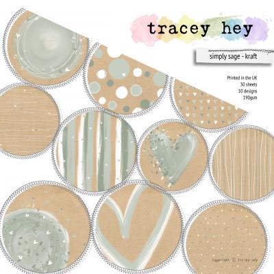 Tracey Hey Paper Pad - Simply Sage - Kraft