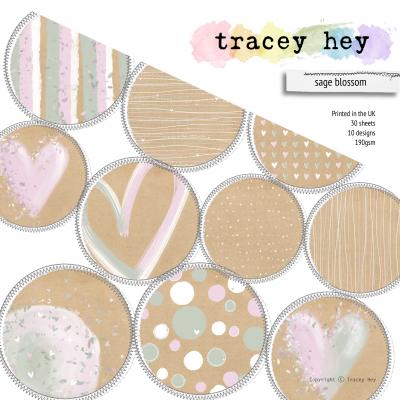 Tracey Hey Paper Pad - Sage Blossom