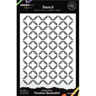 Arden Creative Studio Hidden Creek Stencil - Timeless Quatrefoil